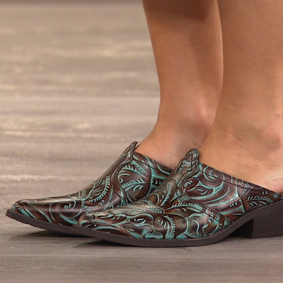 BATTISTA tooled mules - Picture 3 of 7